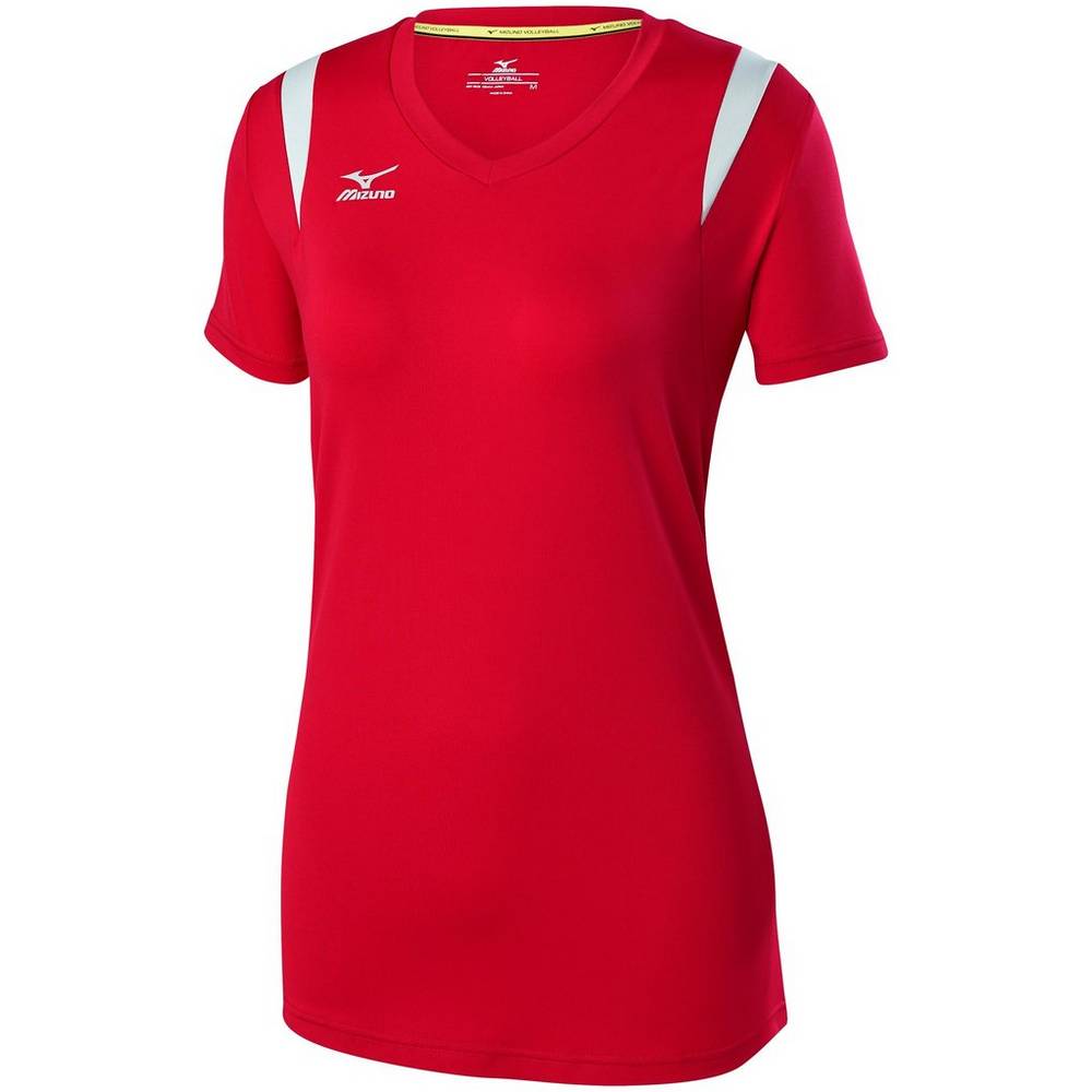 Mizuno Balboa 5.0 Long Sleeve - Bayan Forma - Kırmızı/Gümüş/Gri Türkiye (PILWMD-635)